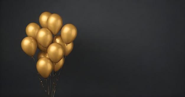 a bunch of balloons with a black background