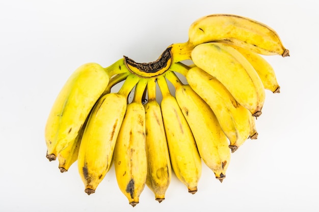 Bunch of banana on white background