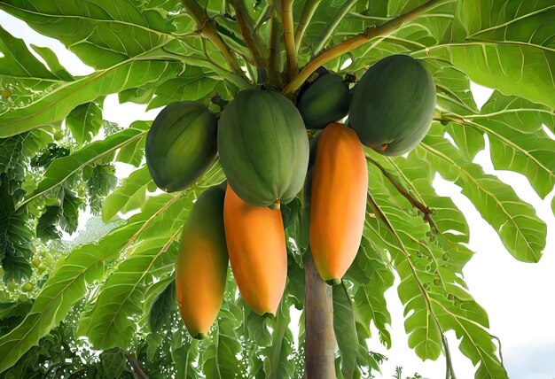 a bunch of bananas hanging from a tree with the date of the fruit