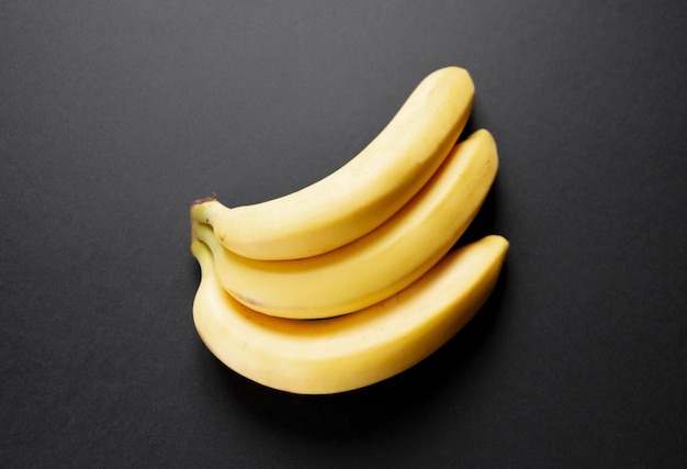 Bunch of bananas isolated on black background