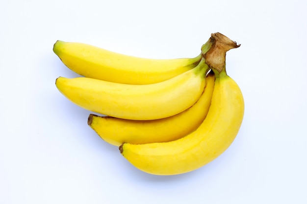 Bunch of bananas isolated on white background.