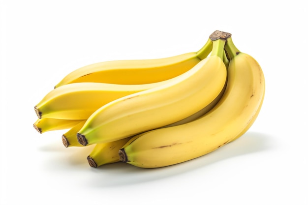 a bunch of bananas sitting on top of a white surface