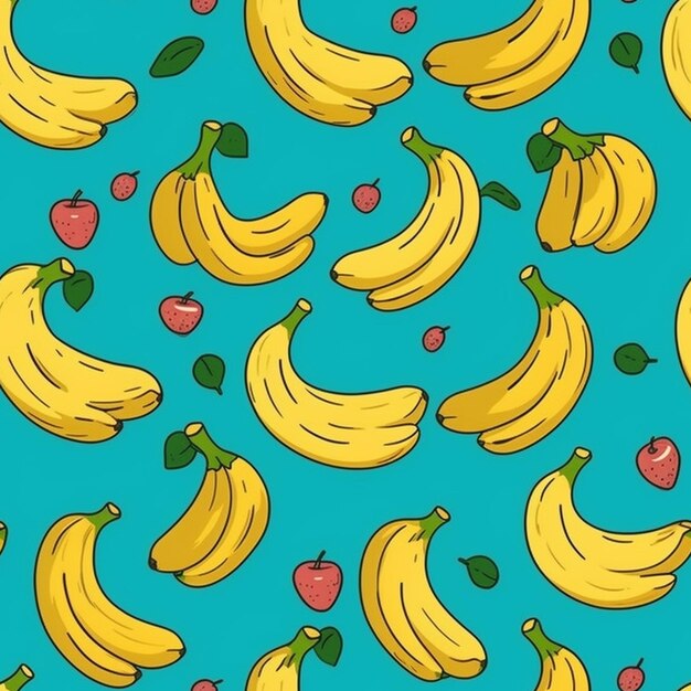 A bunch of bananas with a green background