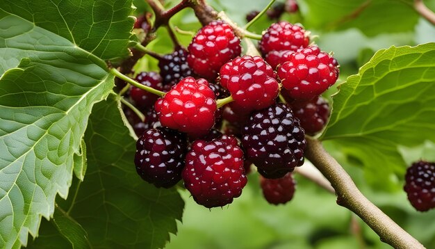 Photo a bunch of blackberries with the word raspberries on them