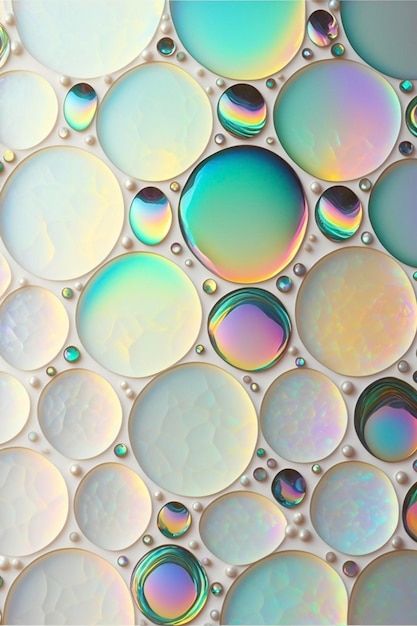 Bunch of bubbles floating on top of each other generative ai