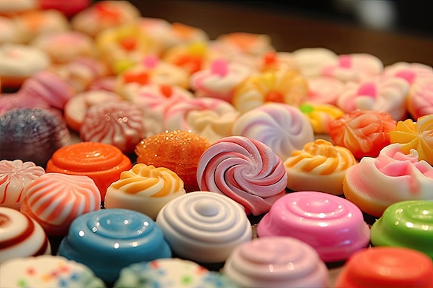 A bunch of candy on a table