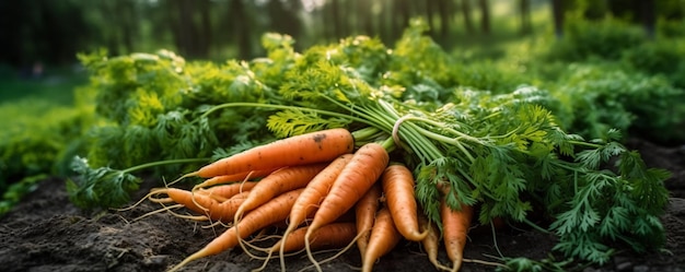 a bunch of carrots are laying on the ground