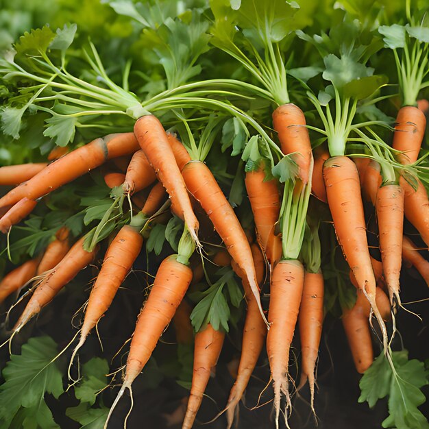 Photo a bunch of carrots that are being sold