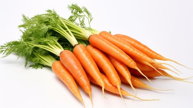 bunch of carrots on a white background