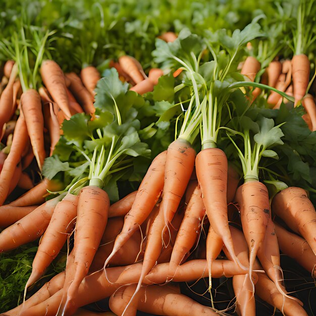 Photo a bunch of carrots with the word carrots on the top