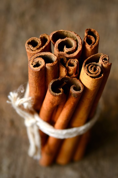 Bunch of cinnamon sticks