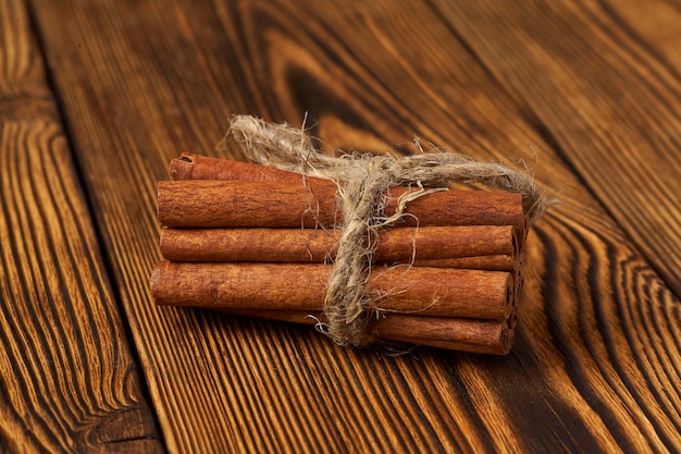 A bunch of cinnamon tied with a rope