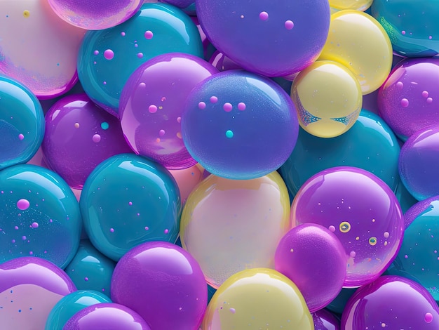 Куча разноцветных воздушных шаров сложена и слово "внизу справа".