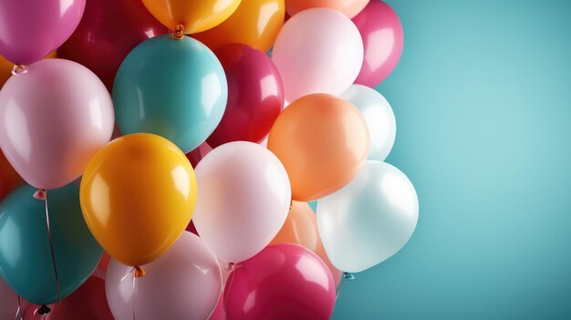 Bunch of colorful balloons background