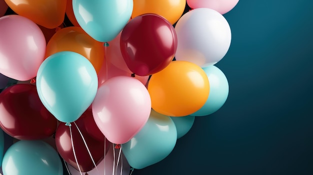 Bunch of colorful balloons background