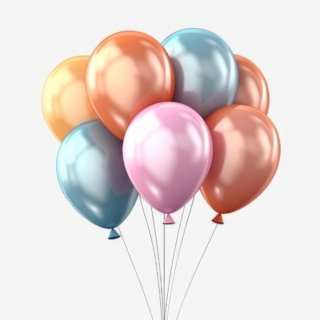 Bunch of colorful balloons over a seamless background