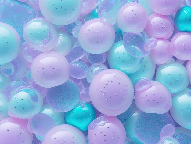 Куча разноцветных пузырей со словом пузырь на дне.