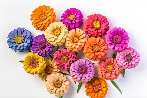 A bunch of colorful flowers