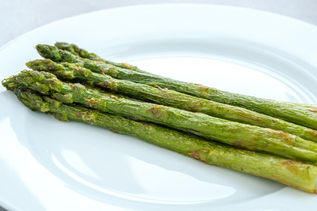 Bunch of cooked asparagus