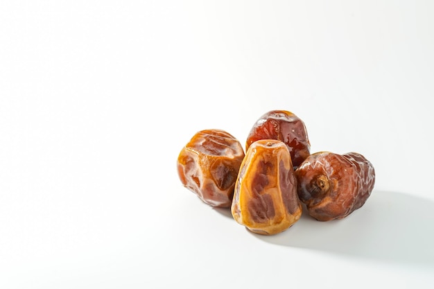 A bunch of dates on a white background