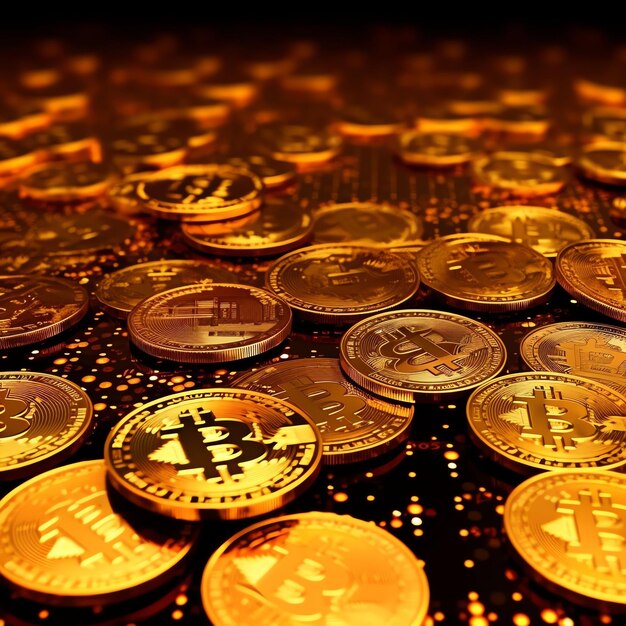 Photo a bunch of different coins are on a table