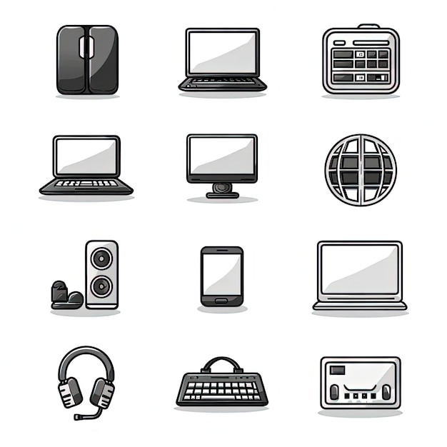 Photo a bunch of different types of electronic devices