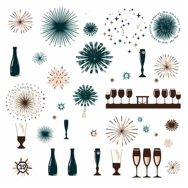 Photo a bunch of different types of wine glasses