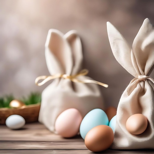 a bunch of eggs are on a table with a basket of eggs