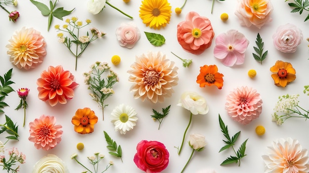 A bunch of flowers arranged on a table