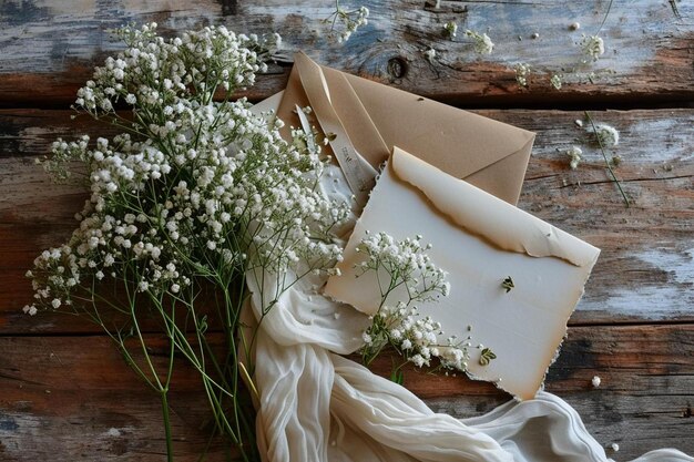 Photo a bunch of flowers sitting on top of a wooden table