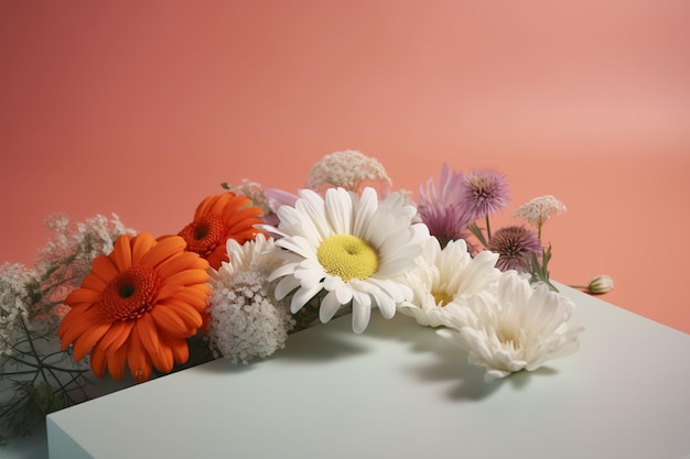 A bunch of flowers on a table