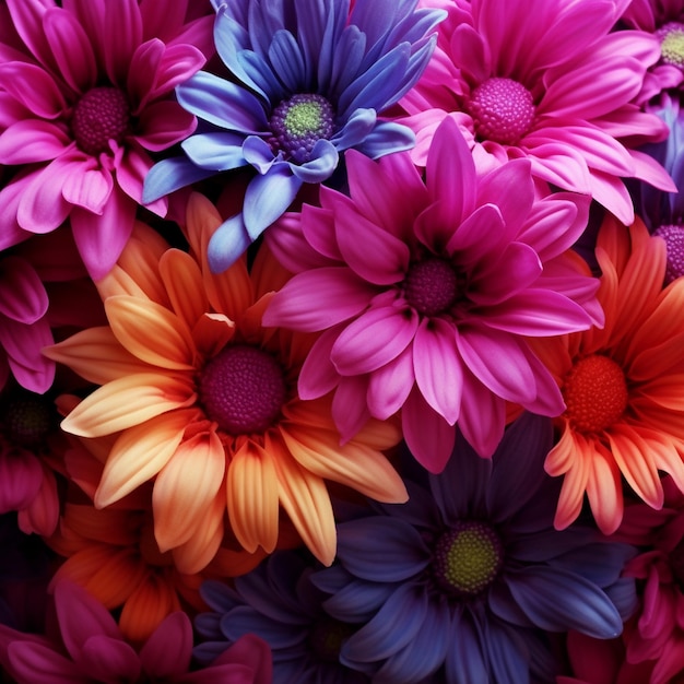 a bunch of flowers that are in a basket