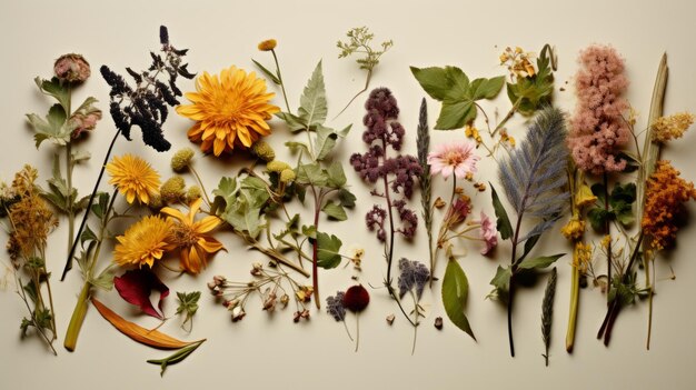 A bunch of flowers that are on a table