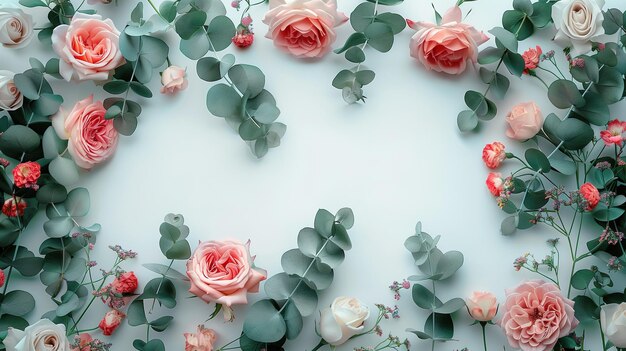 Bunch of flowers on wall