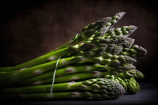 Bunch of fresh asparagus Illustration Generative AI