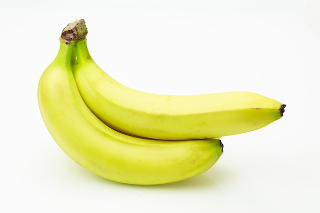 Bunch of fresh bananas on white background