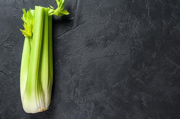 Bunch of fresh celery stalk with leaves.