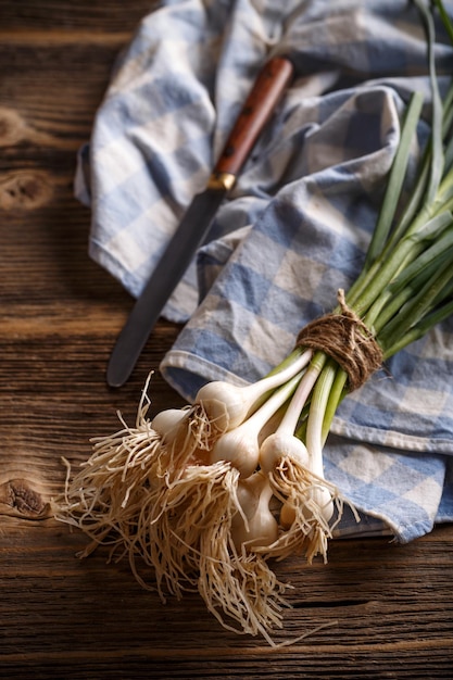 Bunch of fresh garlic