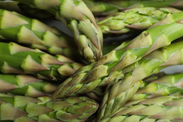 Bunch of fresh green asparagus, close up