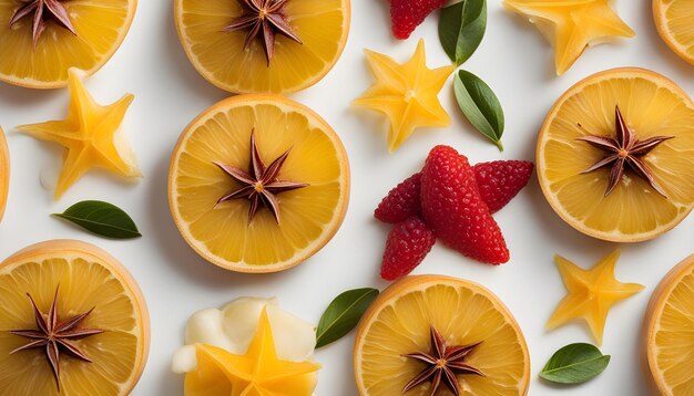 Photo a bunch of fruit that are on a table