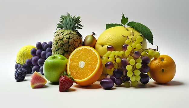 Bunch of fruit that is sitting on table Generative AI