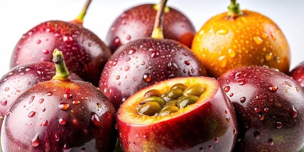 Photo a bunch of fruit that is on a table