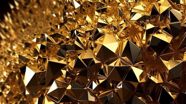 たくさんの金のダイヤモンドが山積みになっている