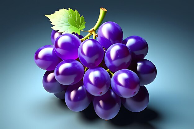 bunch of grapes isolated on purple background