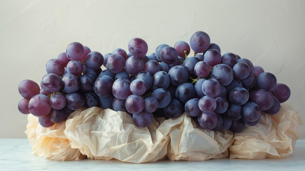 Bunch of Grapes on Table