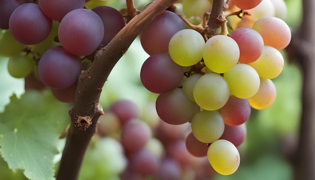 a bunch of grapes that are on a tree