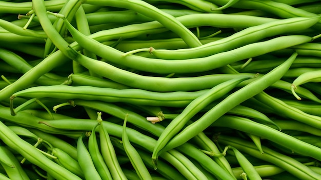 Bunch of Green Beans shot close up Generative AI