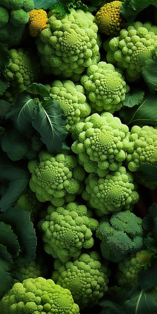 Photo a bunch of green broccoli