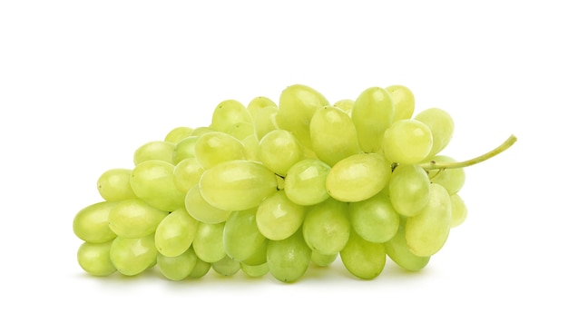 Bunch of Green Grape solated on white background.