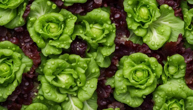 Photo a bunch of green lettuce with the name of the garden